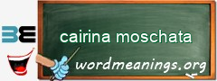 WordMeaning blackboard for cairina moschata